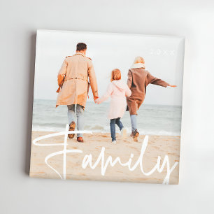 Rolig familjefoto Modern cool typografi Magnet