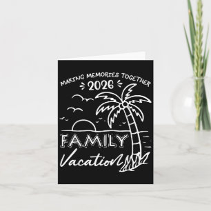 Rolig familjesemester 2026 Strand Palmträd Sommar Kort