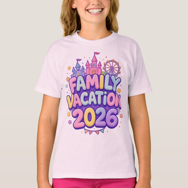 Rolig familjesemester t shirt (Framsida)