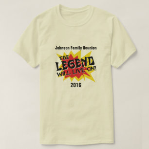 Rolig familjmötelegend som ska direkt på t shirt