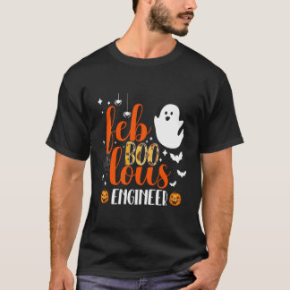 Rolig fantastisk ingenjör söt spök Halloween-kosty T Shirt