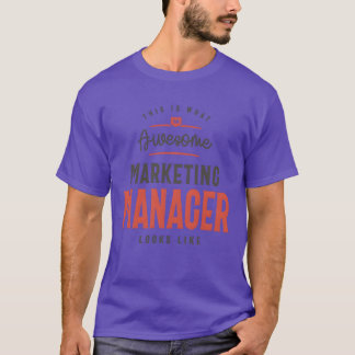 Rolig fantastisk marknadsföringschef jobb yrke vin t shirt