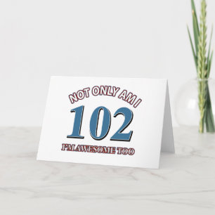 Rolig fantastisk på 102 födelsedagdesigner kort