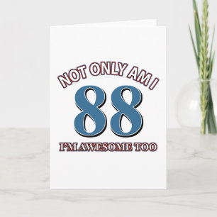 Rolig fantastisk på 88 födelsedagdesigner kort