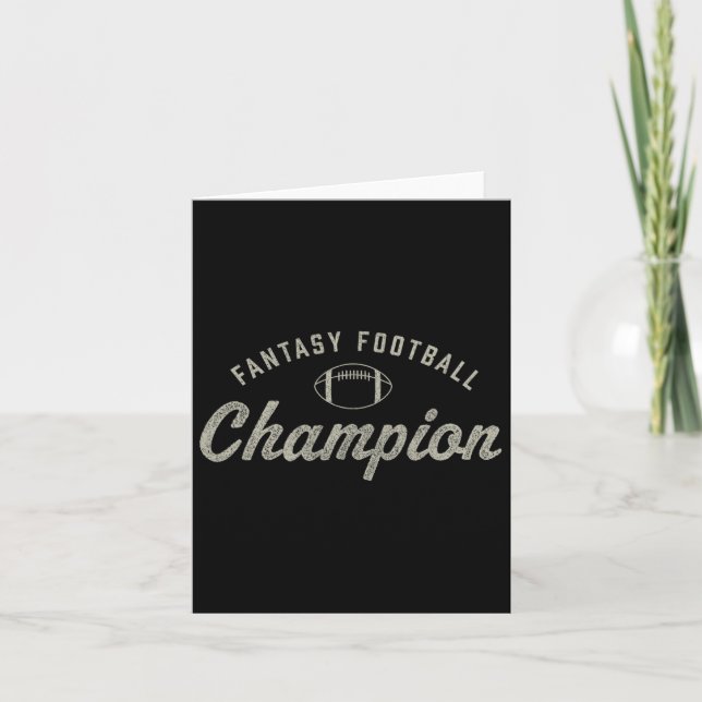 Rolig Fantasy Football Champion Draft Day Säsong C Kort (Framsida)
