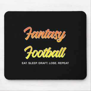 Rolig Fantasy Football Draft & Förlorar Tee-pr Musmatta