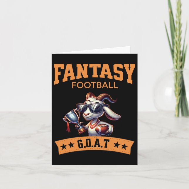 Rolig Fantasy Football Mästare Get  Kort (Framsida)