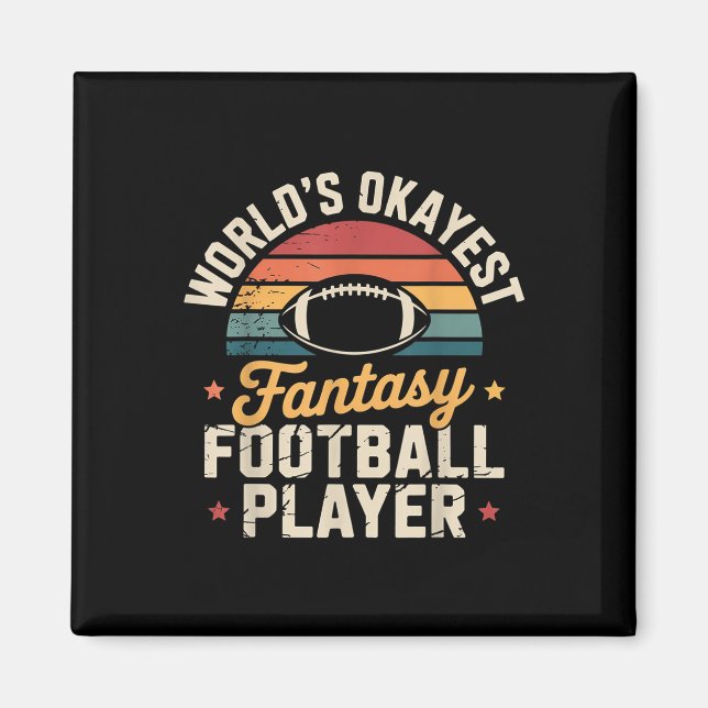 Rolig Fantasy Football Spelar Outfit - Fantasy Foo Magnet (Framsidan)