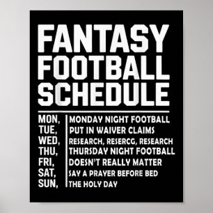 Rolig Fantasy Football Spelar Outfit - Fantasy Foo Poster