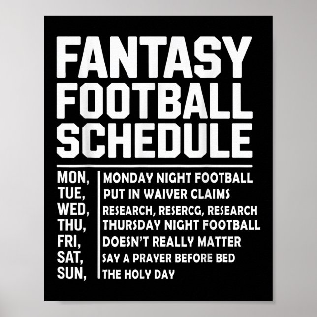 Rolig Fantasy Football Spelar Outfit - Fantasy Foo Poster (Framsidan)