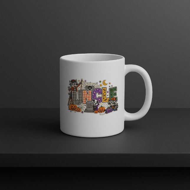Rolig farbror Bokstavsblock  Kaffemugg (Skapare uppladdad)