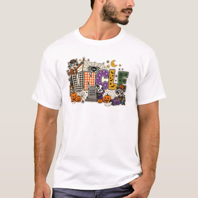 Rolig farbror bokstavsblock  t shirt (Framsida)