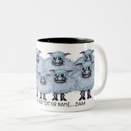 Rolig fårdesign-mugg Två-Tonad mugg