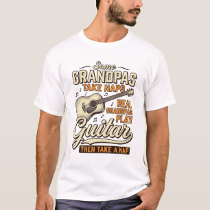 Rolig farfar gitarr vintage graverad skjorta desig t shirt