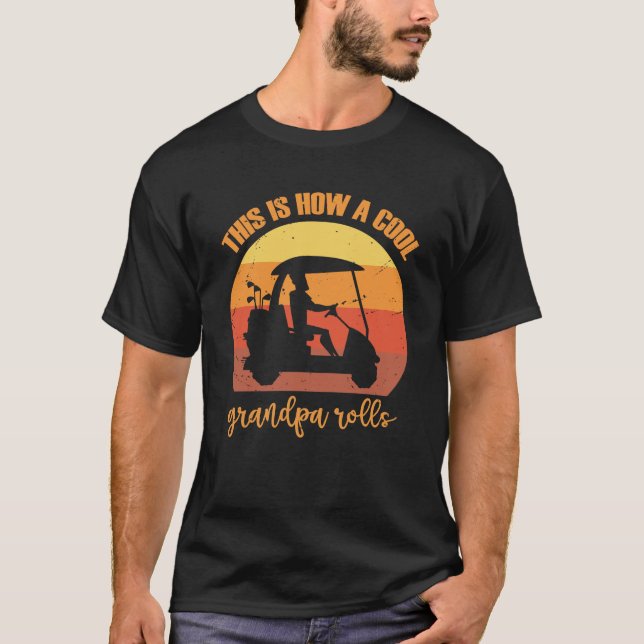 Rolig farfar golf t shirt (Framsida)
