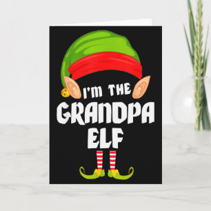 Rolig farfar tomte matchande familjegrupp Pj jul Kort
