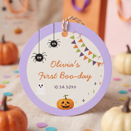 Rolig färgglad Halloween födelsedag Gåvor Etiketter