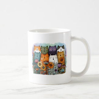 Rolig Färgglad Katt Kaffemugg