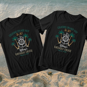 Rolig Färgrik 30-årsfödelsedags Kryssningsbesättni T Shirt