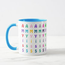 Rolig Färgrik Anpassad Monogram, Namn eller Ålder