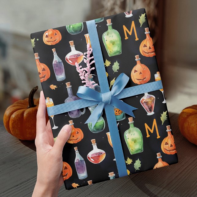 Rolig Färgrik Boos Sprit Halloween Cocktailfest Presentpapper (Skapare uppladdad)