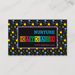 Rolig färgrik Daycare Visitkort