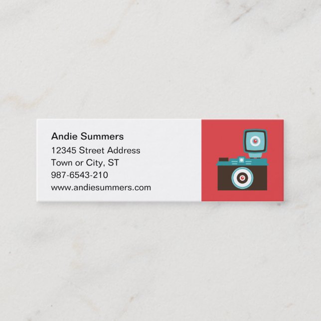 Rolig färgrik Diana Lomo kamerafotograf Mini Visitkort (Framsida)