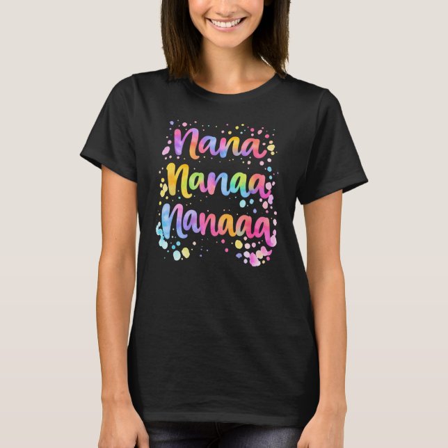 Rolig Färgrik Drömsk Citat Målarfärg Sprutar Regnb T Shirt (Framsida)