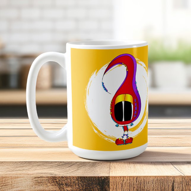 Rolig, Färgrik, Excentrisk, Tecknad Karaktär Kaffemugg (Take a look at this very cool cartoon character mug!)