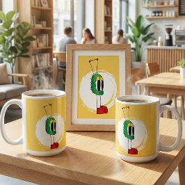 Rolig, Färgrik, Excentrisk, Tecknad Karaktär Kaffemugg