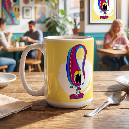 Rolig, Färgrik, Excentrisk, Tecknad Karaktär Kaffemugg