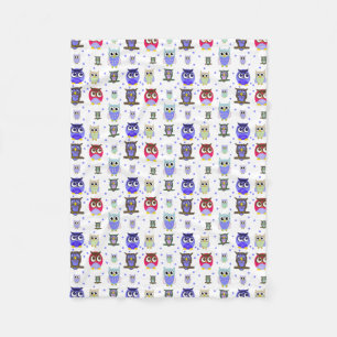 Rolig färgrik filt för tecknadugglaull