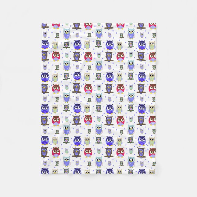 Rolig färgrik filt för tecknadugglaull (Framsidan)