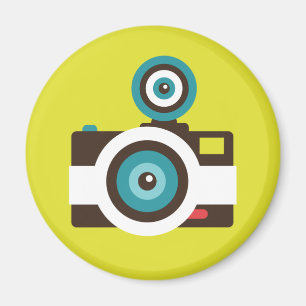 Rolig färgrik FishEye kamerafotograf Magnet