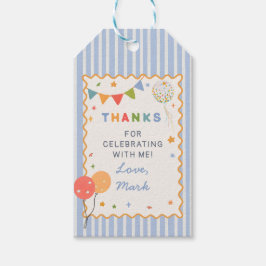 Rolig Färgrik Födelsedagspresent För Barn Presentk Presentetikett