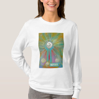Rolig färgrik inspirera abstrakt konstmeditation tee shirt
