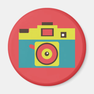 Rolig färgrik kamerafotograf för CMYK Lomo Magnet