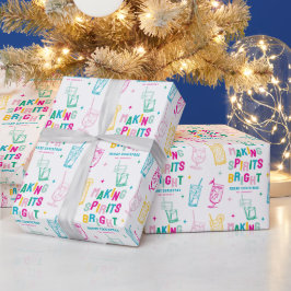 Rolig Färgrik 'Making Spirits Bright' Jul Presentpapper