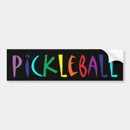 Rolig färgrik Pickleball brevdesign Bildekal