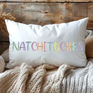 Rolig Färgrik Skiss Natchitoches Louisiana Lumbarkudde