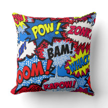 Rolig Färgrik Tecknad Pop Art Dekorativ Kastkudde