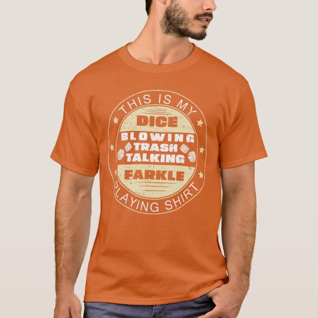 Rolig Farkle Spelar Farkle-spel För En Farkle-plat T Shirt (Framsida)