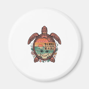 Rolig Farmor Turtle Beach Vintage T-Shirt Design_1 Magnet