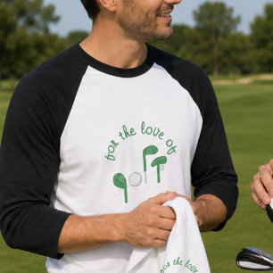 Rolig Fars Dag "För golfs kärlek" Typografi T Shirt