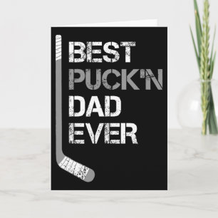 Rolig fars dag - Hockeypappa - Bästa Puck'n Pappa  Kort