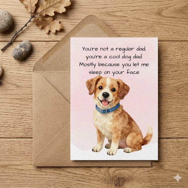 Rolig Fars Dag-kort till hundpappa Julkort (Skapare uppladdad)