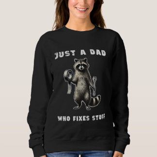 Rolig Fars dag Pappa Fixar Saker Vintage Tvättbjör T Shirt
