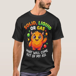 Rolig Fast Flytande Eller Gas Katt Fysik Vetenskap T Shirt