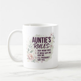 Rolig Faster Regler Blommig Akvarell Familjecitat Kaffemugg