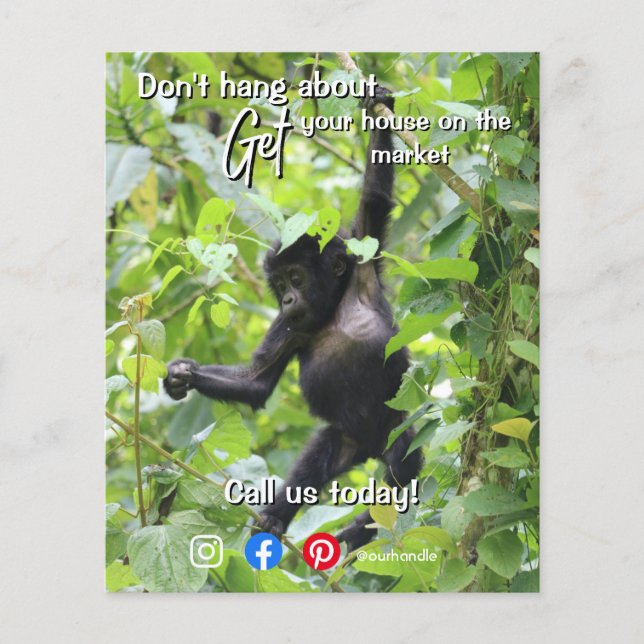 rolig fastighet Spara tid Postkort Flygblad (Framsidan)